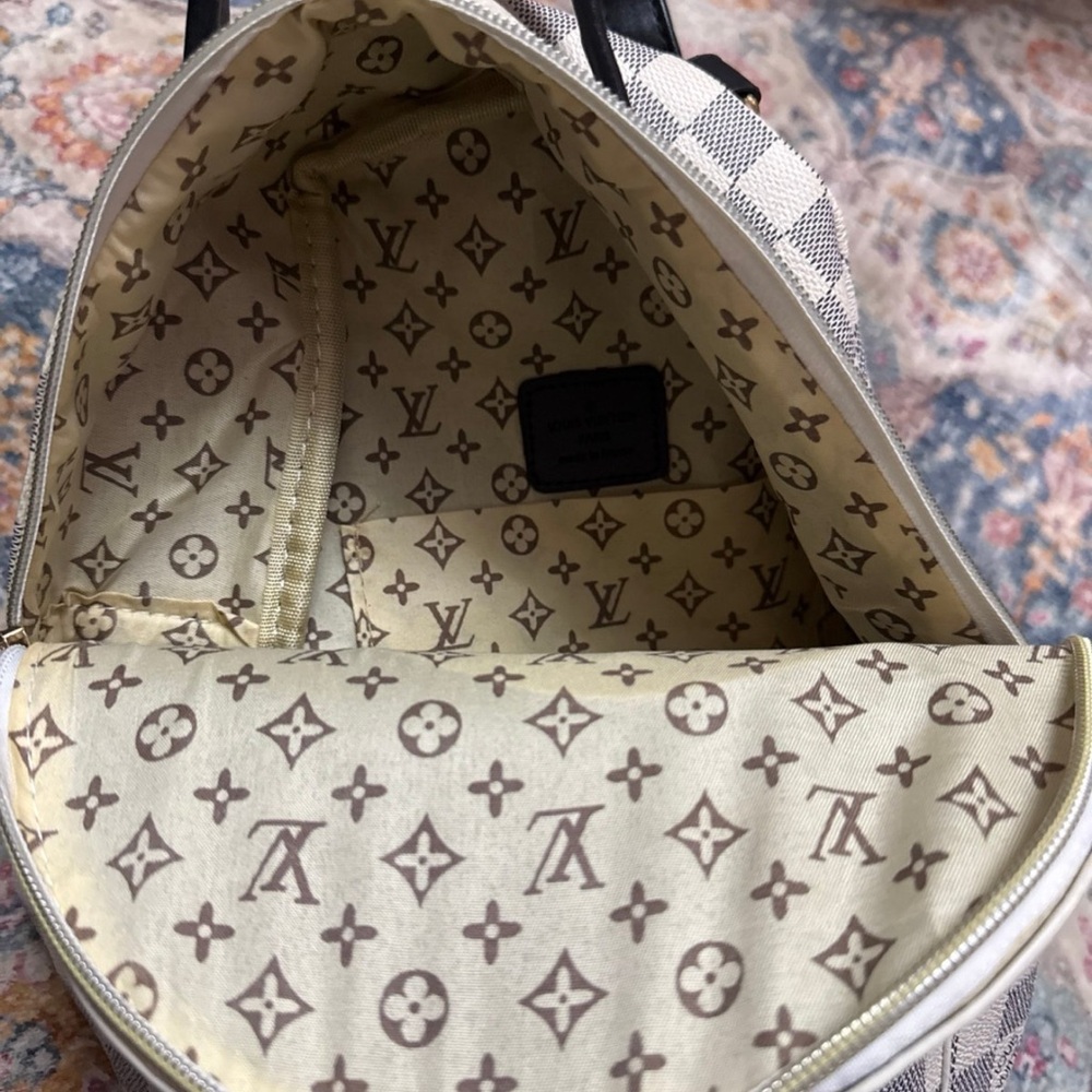 Designer Checkered Backpack - Picture 2 of 3